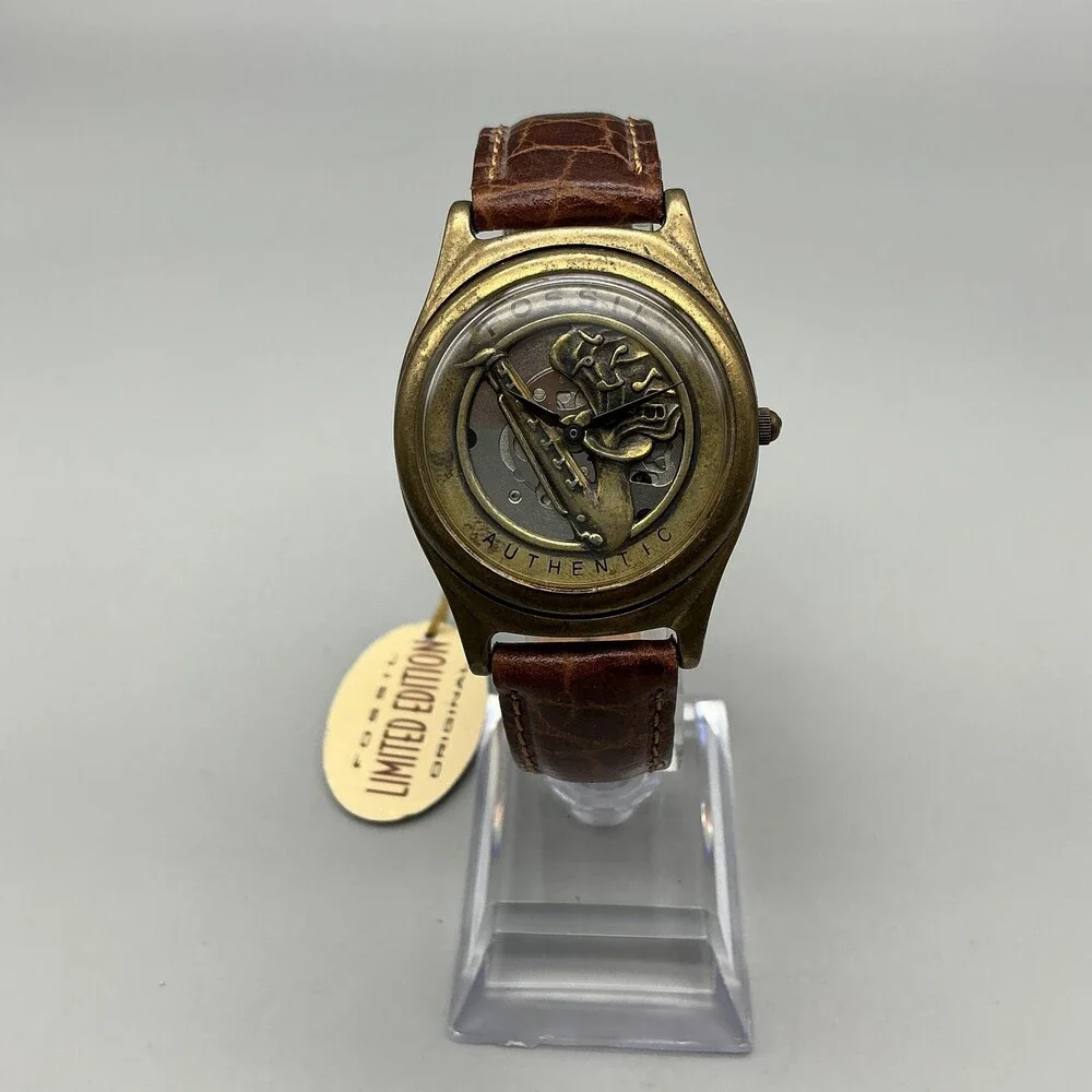 Vintage Fossil LE-0427 Unisex Watch 34mm Saxophone Music Limited New Battery